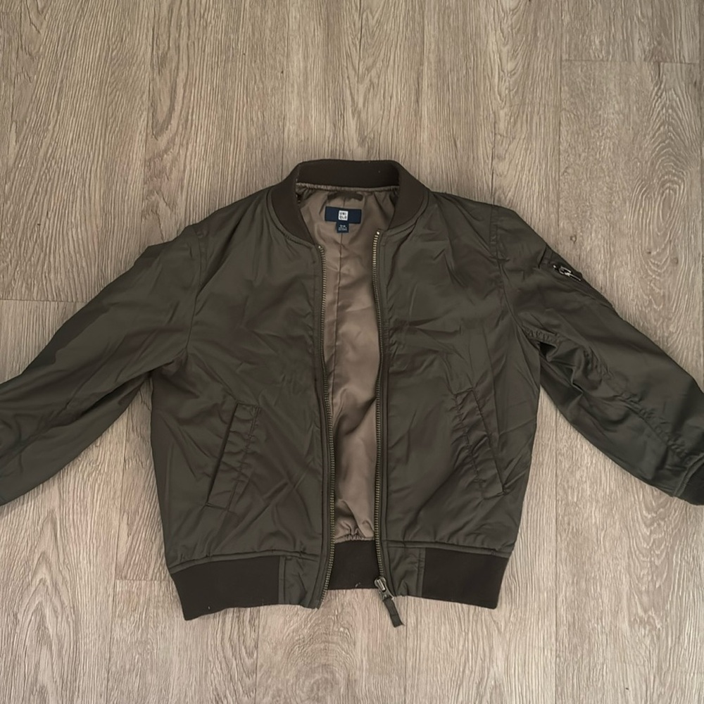 Green kids bomber jacket